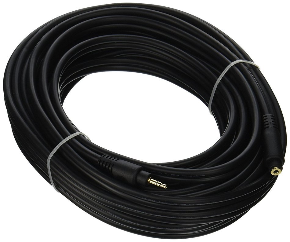 Monoprice 105592 35-Feet Premium Stereo Male to Stereo Female 22AWG Extension Cable - Black