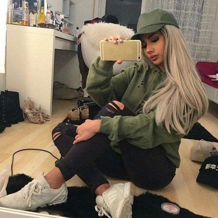 Hoodie Sweatshirt,Morecome Womens Loose Casual Long Sleeve Hoodie Pullover (L, Army Green1) N11