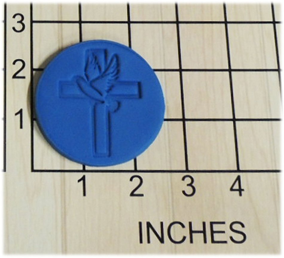 Dove on Cross Fondant Cookie Cutter and Stamp #1322