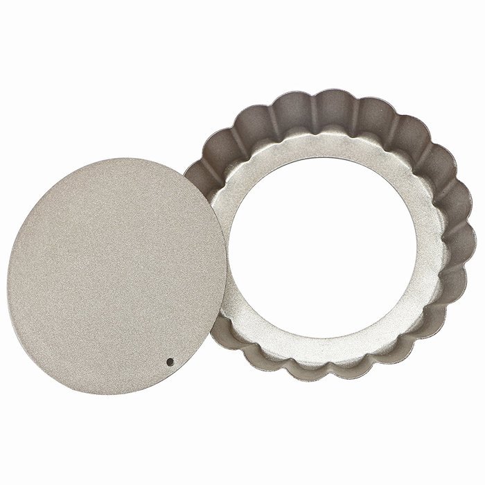 Webake 4 Inch Quiche Pans Removable Bottom Mini Tart Pans Set of 6 N4