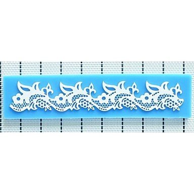 Y&XL&H Lace Fondant Cake Chocolate Resin Clay Candy Silicone Mold Mat,L17.9cmW4cmH0.4cm N2