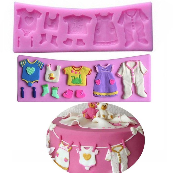 Whosee Style#4 3D Silicone Mold Fondant Cake Chocolate Decor Baking Mold Random Color N7