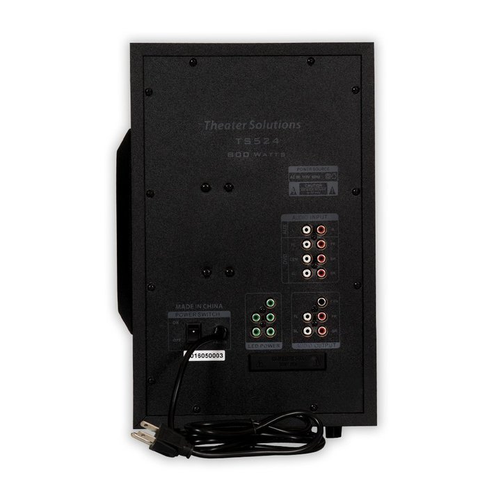 Theater Solutions TS524 Deluxe 5.1 Home Theater Speaker System with LED Lights Multimedia Gaming N4
