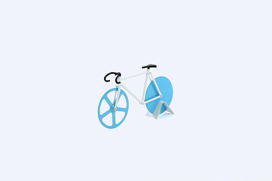 Pizza Cutter - Bicycle Pizza Cutter: Black & Yellow N5