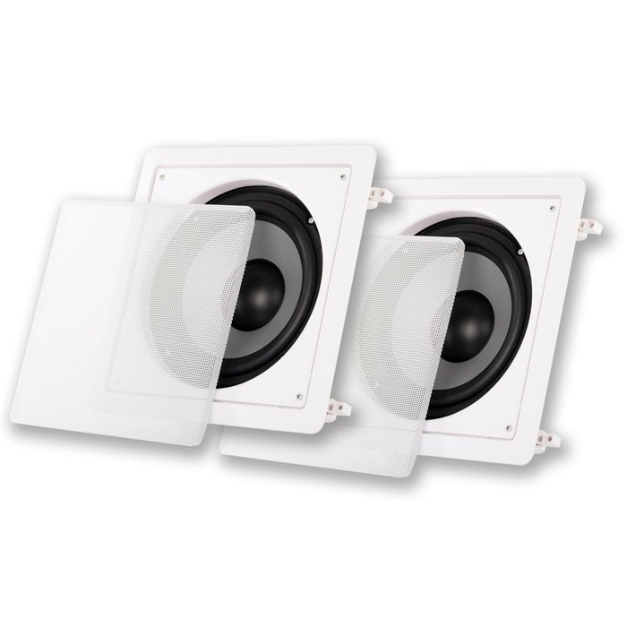 2 Acoustic Audio CS-IW8SUB In Wall 500 Watt 8" Home Theater Passive Subwoofers CS-IW8SUB-2S