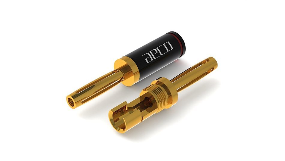 aeco Banana Plug ABP-0211, 4pcs/1set, Zip Bag