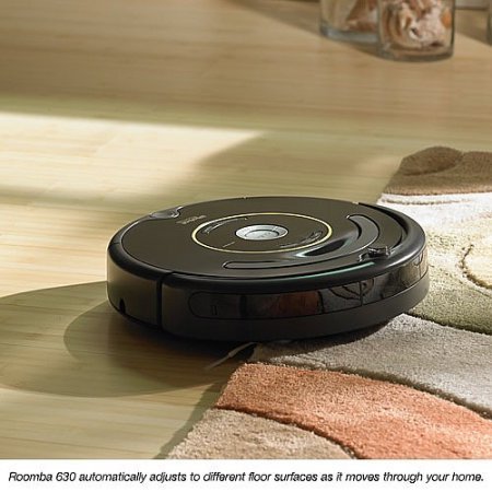 iRobot 3-Stage Cleaning System Roomba 650 Vacuum Cleaning Robot, Black Color