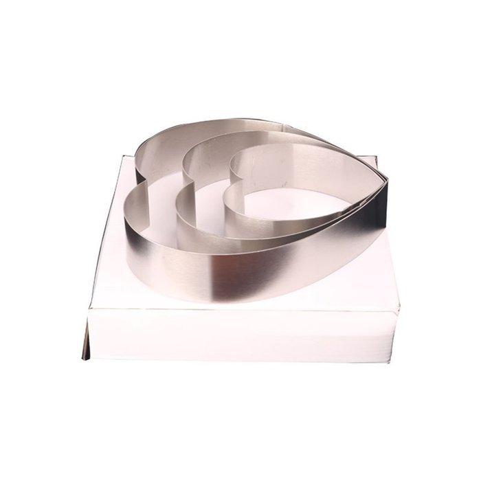 Aprince Cake Mold Mousse Ring - Set of 3 - 6''8''10'' Stainless Steel Cake Mousse Mold Baking Ring (Square) N5