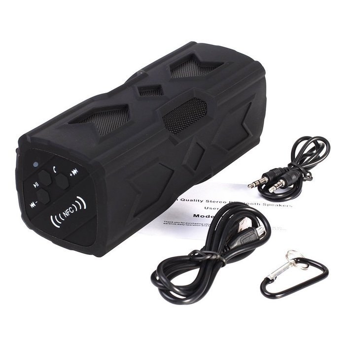 SinoPro Waterproof Dustproof and Shockproof Bluetooth 4.0 NFC Speaker with 3600mAh Battery Power Bank for Shower... N7