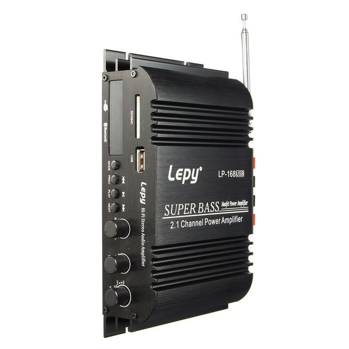 Mini Amplifier, ELEGIANT 2 x 40W 2.1-Channel Amplifier Support USB Bluetooth with 12V Power Adapter for Home Car... N4