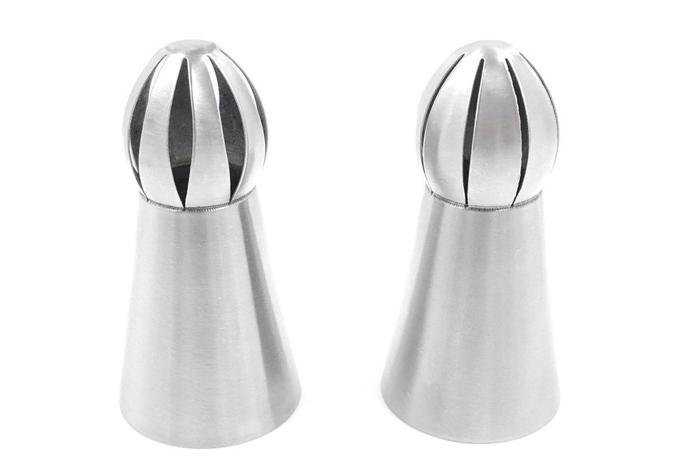 Pridebit Russian Piping Tips Cake/Cupcake Decorating Tips 23 Extra Large Stainless Steel Icing Nozzles 2 Sphere... N5