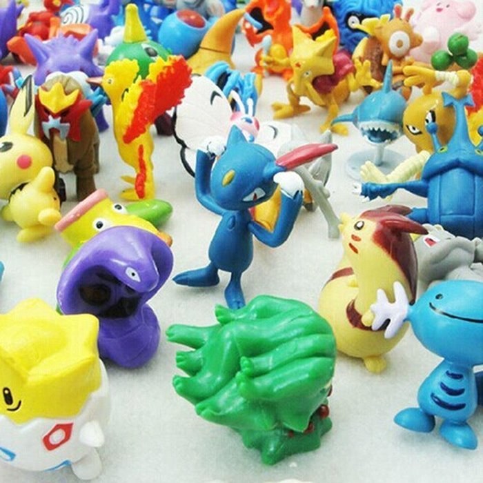 Pokemon Action Figure 1" ,Anime Action Figure Cupcake Toppers ,Pikachu Guarantee, ( Set of 24 PCs Random Lot . ) N3