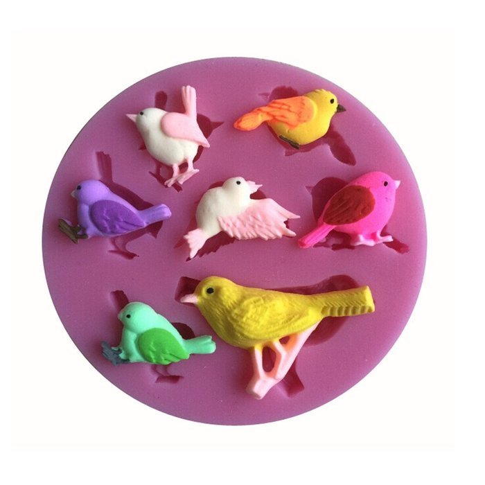 LYNCH All Kinds Of Birds Shapes Soap Mold Silicone Mold Handmade DIY Tools,pink