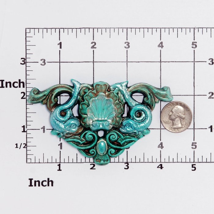 Shell Nautical Filigree Scroll Work Silicone Mold Food Safe Fondant, Gum Paste, Resin, Polymer Clay, Craft, Jewelry... N4