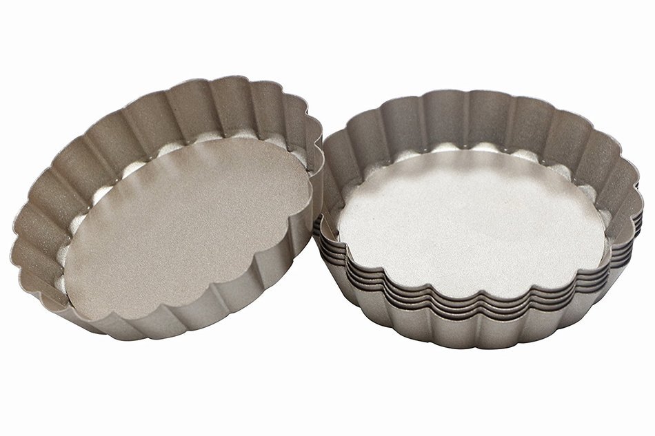 Webake 4 Inch Quiche Pans Removable Bottom Mini Tart Pans Set of 6 N5 ...