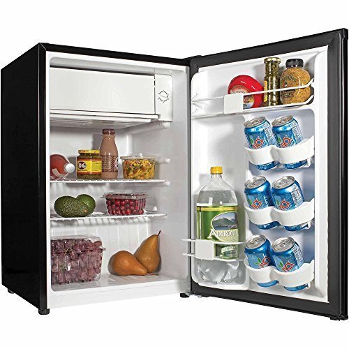 Haier 2.7 cu ft Refrigerator, features a space-saving design with a spacious interior /black