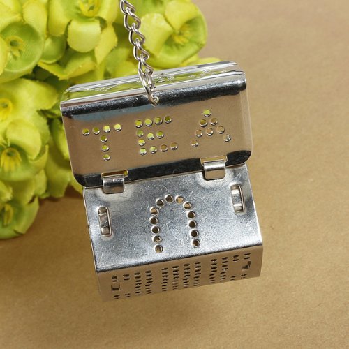 "Stainless Steel House Shaped Tea Leaf Bag Spice Strainers Filter" shopping N5