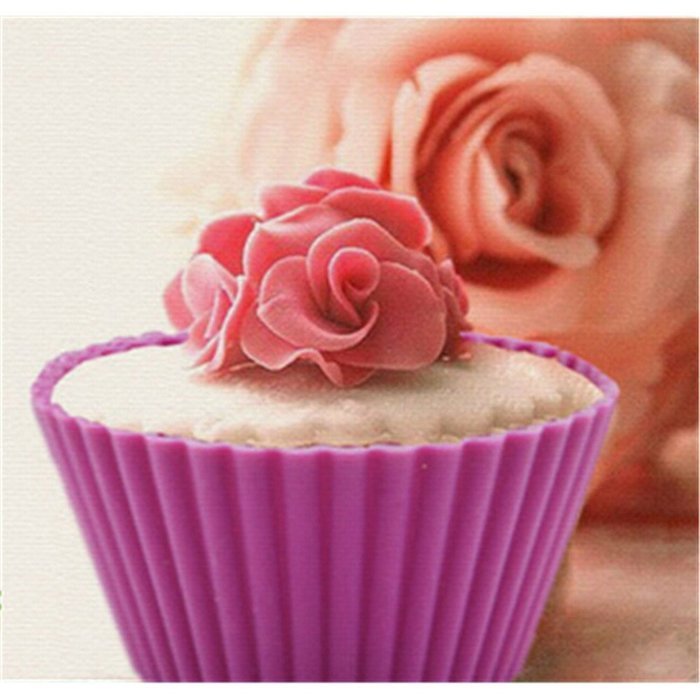 Wispun 5pcs/lot Silicone Muffin Cases Cake Cupcake Liner Baking Mold kitchen unit N4