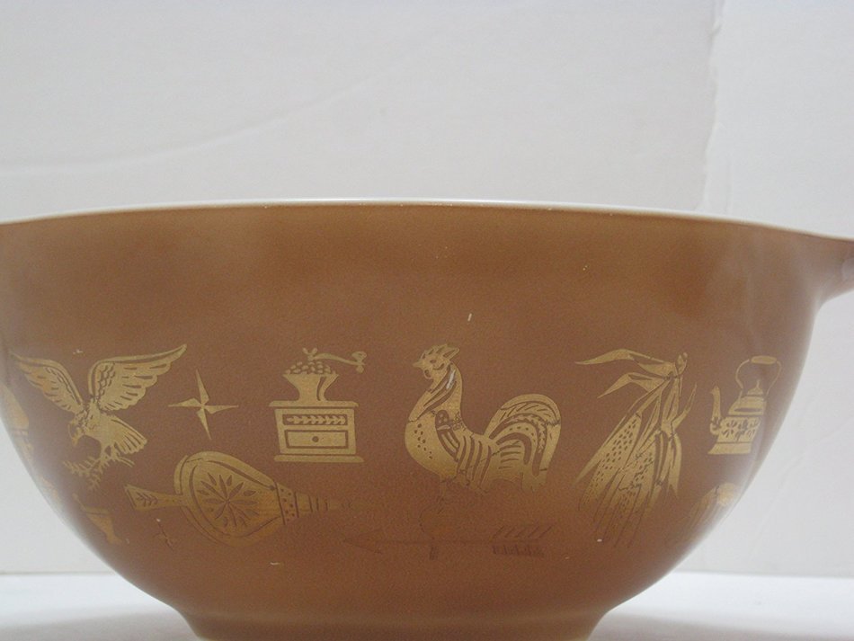 Vintage Pyrex Early American 1.5 Qt Cindarella Mixing Bowl N3