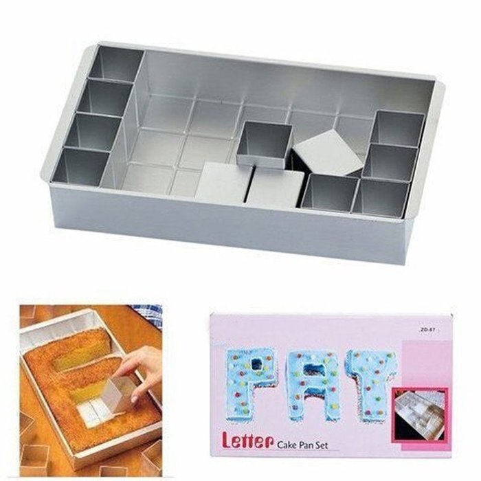 TANGCHU Alphabet Cake Pan With Letter And Number Diagrams Fondant Cake Mold