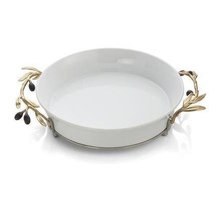 Michael Aram Olive Branch Gold Pie Plate