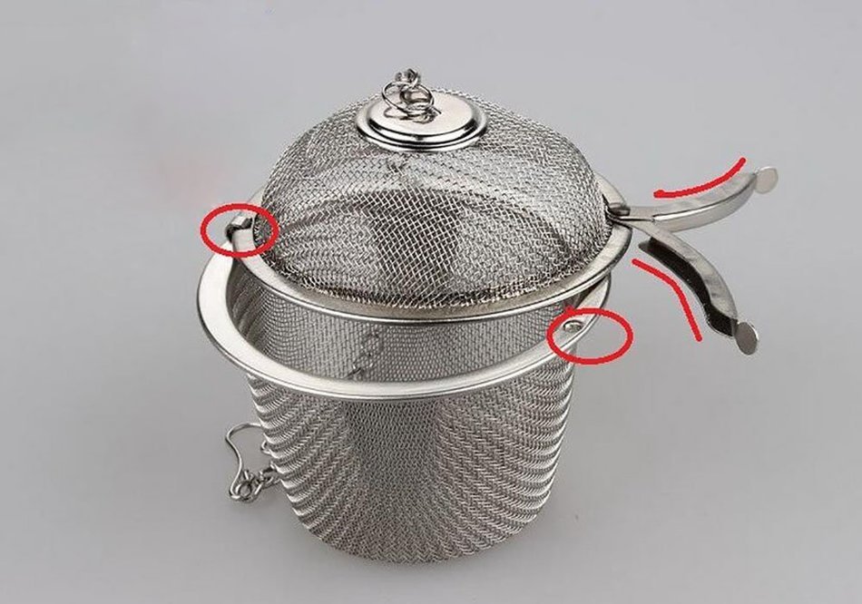 Autohome Tea Infuser Stainless Steel Strainer & Steeper 2 Pack - Heart-shaped Chain N14