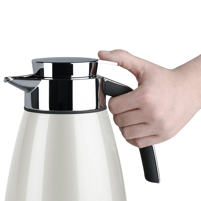 Emsa Vacuum Jug "Bell" Qt 33.81 fl. oz., Cream/White Metallic N2