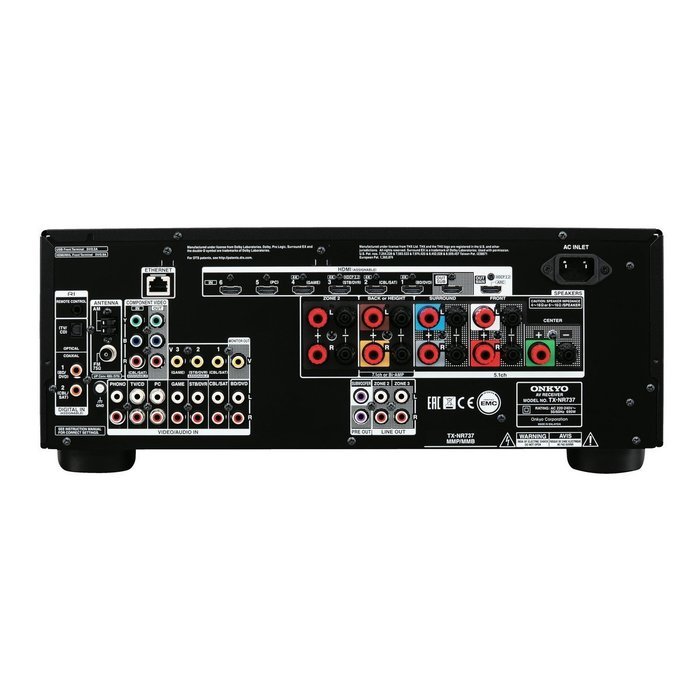 Onkyo TX-NR737 | 7.2 Channel 110W/Channel Dolby Atmos Network AV Receiver