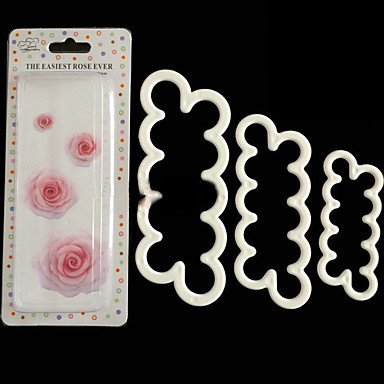 Y&XL&H 3Pcs Easiest Rose Mould Ever Fondant Cakes Tool N2