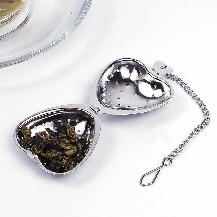 1x Stainless Steel Loose Leaf Tea Strainer Herbal Infuser Spice Strainer Mesh Filter Ball with Handle or Hook... N4