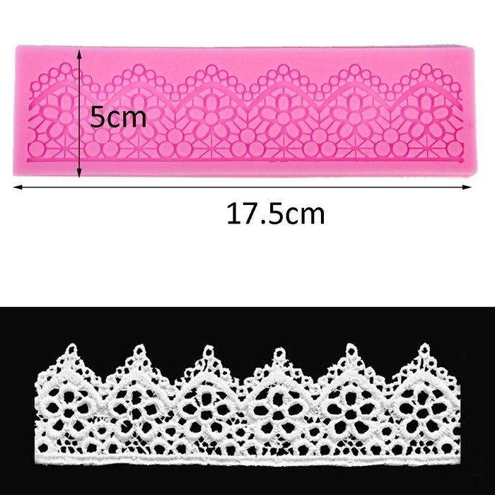 Change Hot Lovely Pink Lace Silicone Mold Cake Decoration Tool for Fondant Cake Cupcake N3