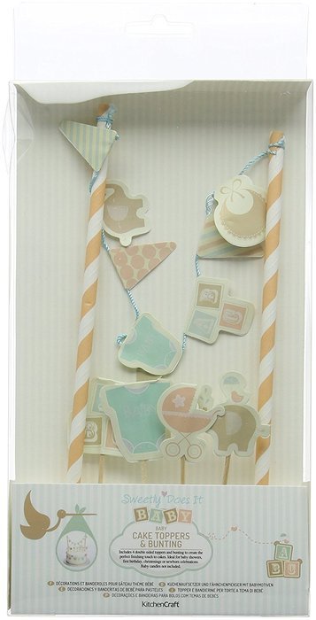 Sweetly Does It Baby Flag Cake Toppers And Bunting N2