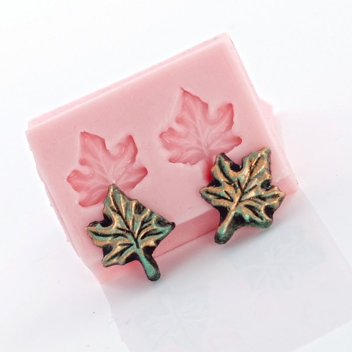 Tiny Maple Leaf Silicone Mold use with Fondant, Candy, Chocolate, Food Safe, Polymer Clay, Resin Mold, Epoxy Perfect...