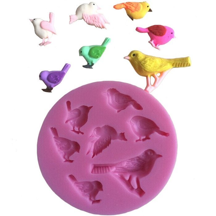 LYNCH All Kinds Of Birds Shapes Soap Mold Silicone Mold Handmade DIY Tools,pink N3