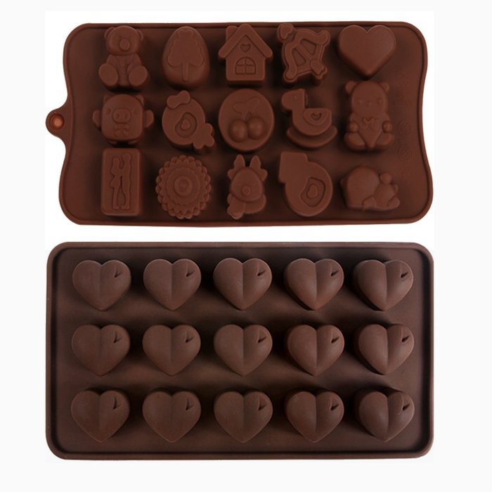 Silicone Molds - Cake Baking Mold - Candy Molds - Chocolate Molds - Popsicle Molds Heart and Bear House BOWS -...