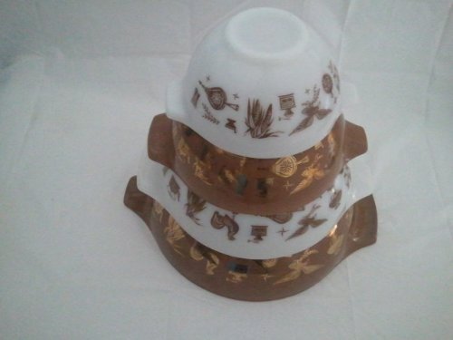 Vintage Americana Pyrex Cinderella Mixing Bowl Set N2
