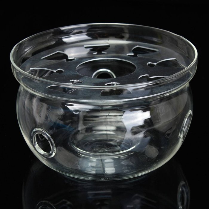 KINGSO Glass Teapot Warmer Heating Base Clear 126*76mm N6