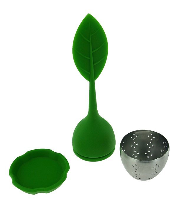 Loose Leaf Infuser, Single Serving Tea Maker with Stainless Steel Tea Ball Strainer, Green N4