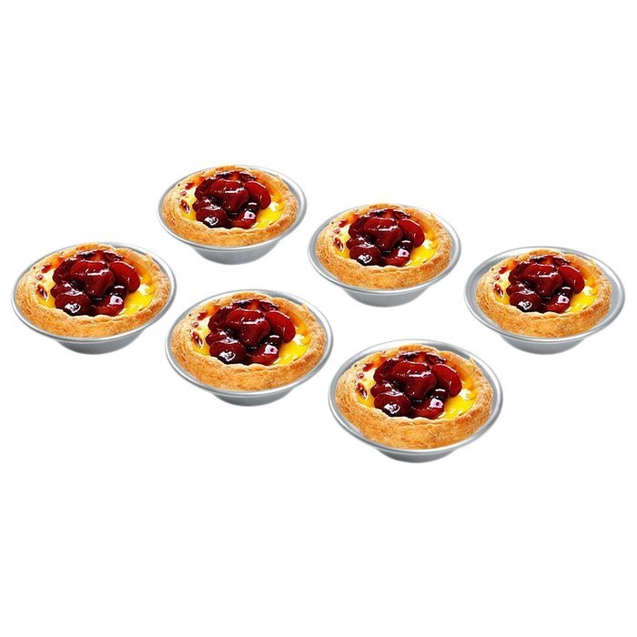 Eforstore 10Pcs Reusable Anodized Aluminum Egg Tart Cupcake Cake Cookie Mold Baking Tool