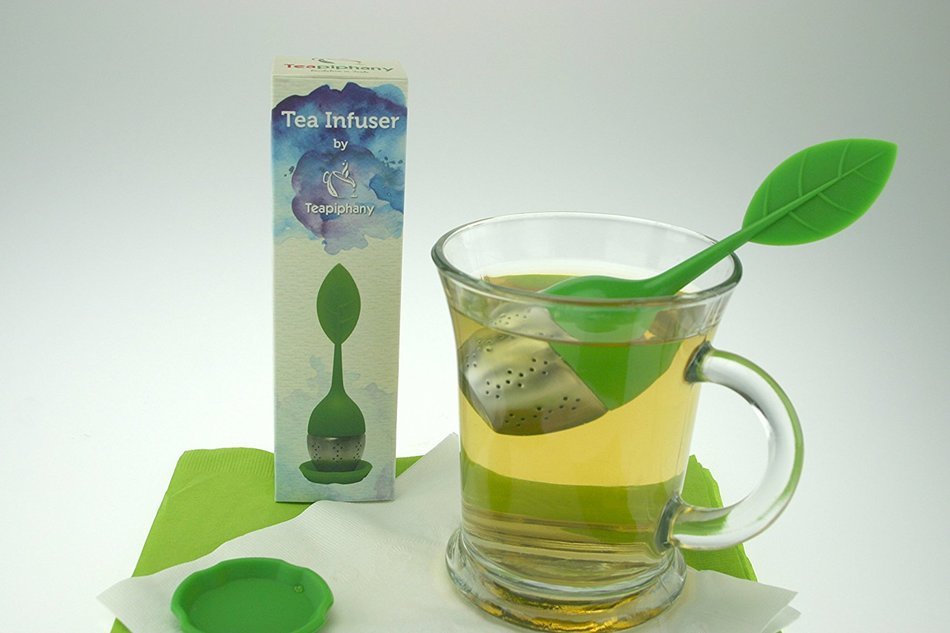 Loose Leaf Infuser, Single Serving Tea Maker with Stainless Steel Tea Ball Strainer, Green N5