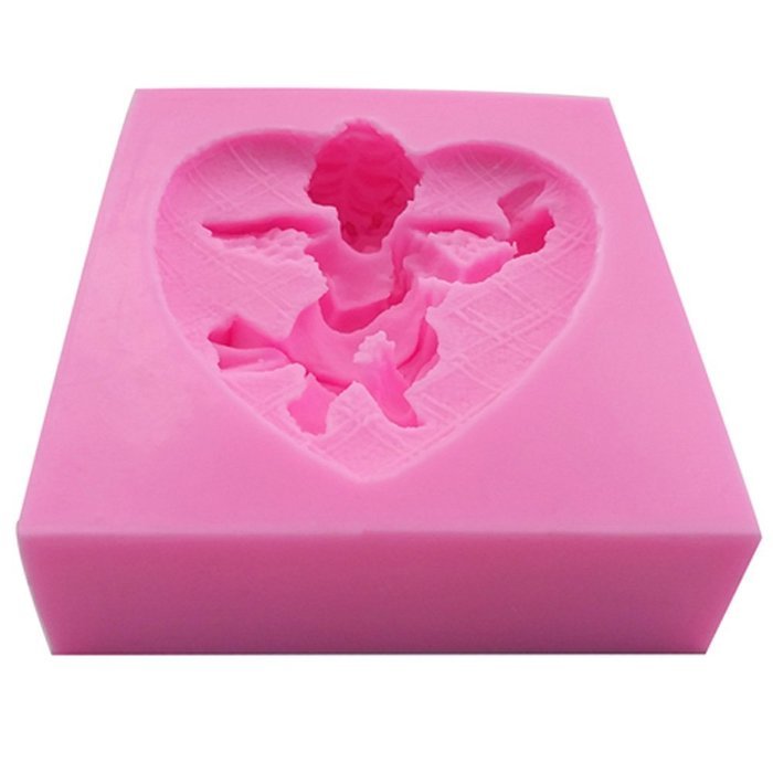 WYD 3D Baby Angel Fondant Cake Mold,Handmade Soap Mold,Cake Mold Decorating (Cross Pigeon Angel) N2