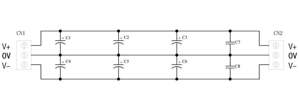 Electronics-Salon 1PCS Capacitor Filter Bare PCB, Support 6pcs D35mm Electrolytic Capacitors. N3