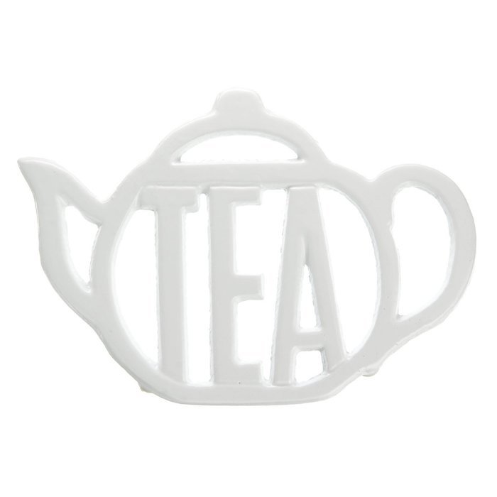G&H Tea Services 'Tea' Word Trivet, White N4