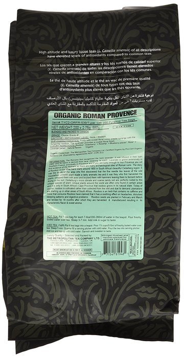 Metropolitan Tea 200 Count Pyramid Shaped Teabags, Roman Provence N2