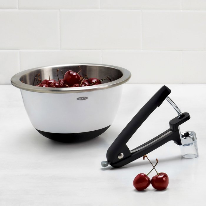 OXO Good Grips 1.5-Quart White Stainless Steel Mixing Bowl