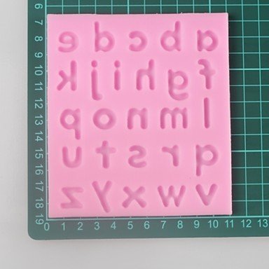Sher Lowercase Letters Shaped Fondant Cake Chocolate Silicone Mold, Decoration Tools Bakeware N3
