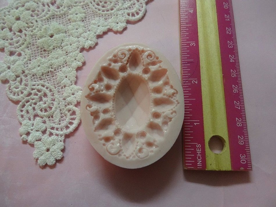 Diamond Brooch, brooches Silicone Mold By Oh! Sweet Art FDA Approved for Food