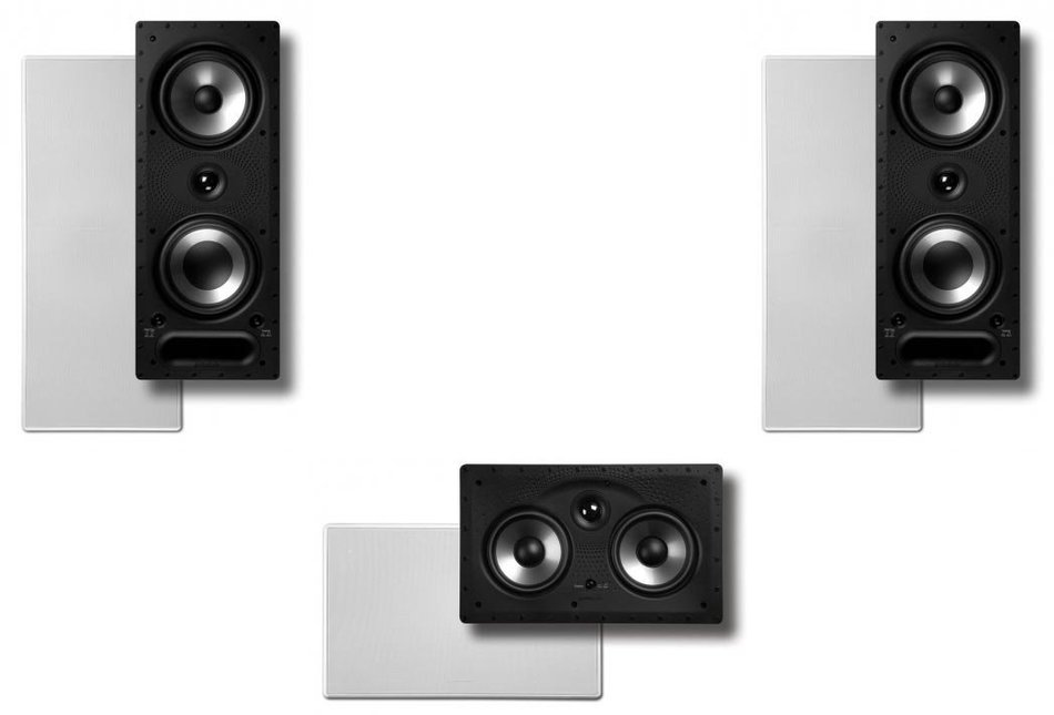 Polk Surround System: Pair of 265rt, One 255crt In-wall Front(bundle of 3 Speakers)