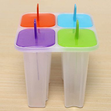 Sher DIY Ice Cream Frozen 4Pcs Popsicle Maker Mold Icepop Block Icy Pole Lolly Set