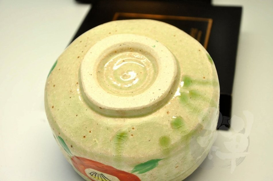 Japanese Mino yaki Matcha Bowl Green Tea 12.3 / 12.3 / 7.2cm (4.8 / 4.8 / 2.8inch)[7159] N5